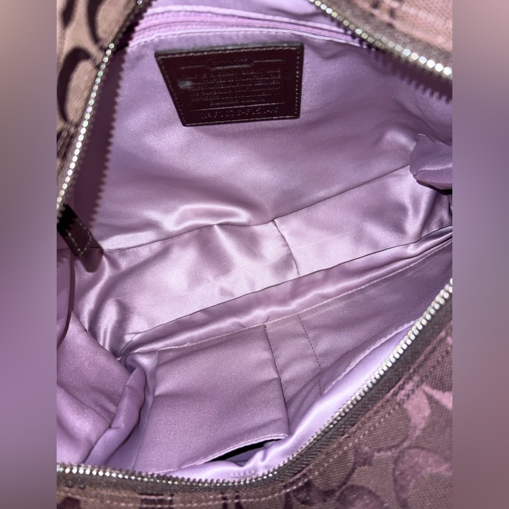 Coach Brown Signature Tote Shoulder Bag - Picture 7 of 10